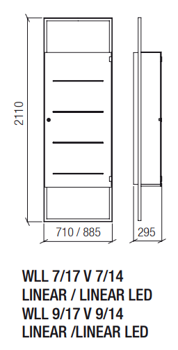 LL-WALL LINEAR & A LED - WLL 7/21 LINEAR 7/14 F