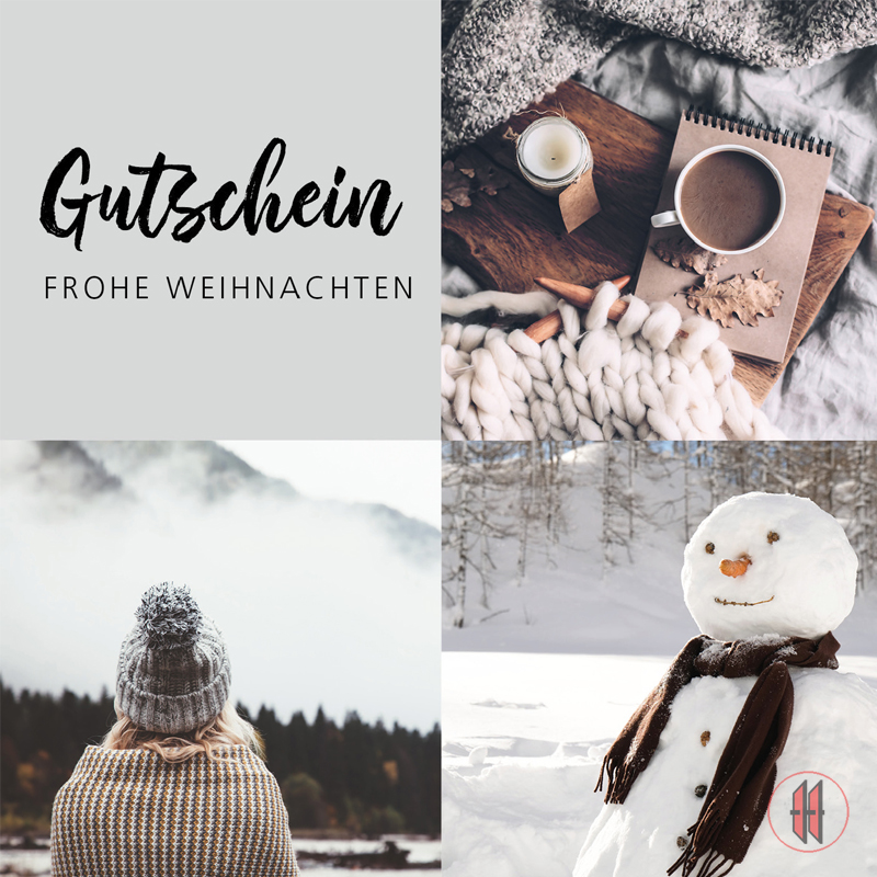Geschenkgutschein Schneemann x-mas (12 Stück)