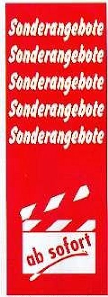 Werbeschild-Sonderangebote ab sofort