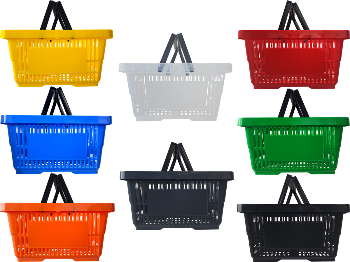 Einkaufskorb aus Plastik mit 2 Griffen - 22l online kaufen