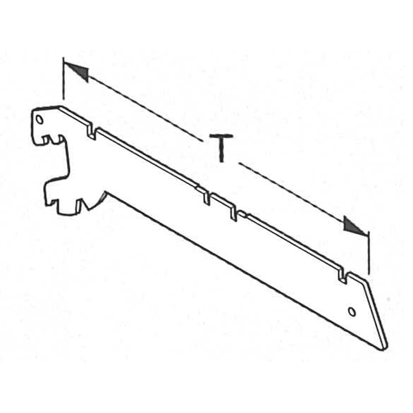 Tegometall Konsolen 2 H (Paar) Stahlblech, mit 2 Einhängehaken
