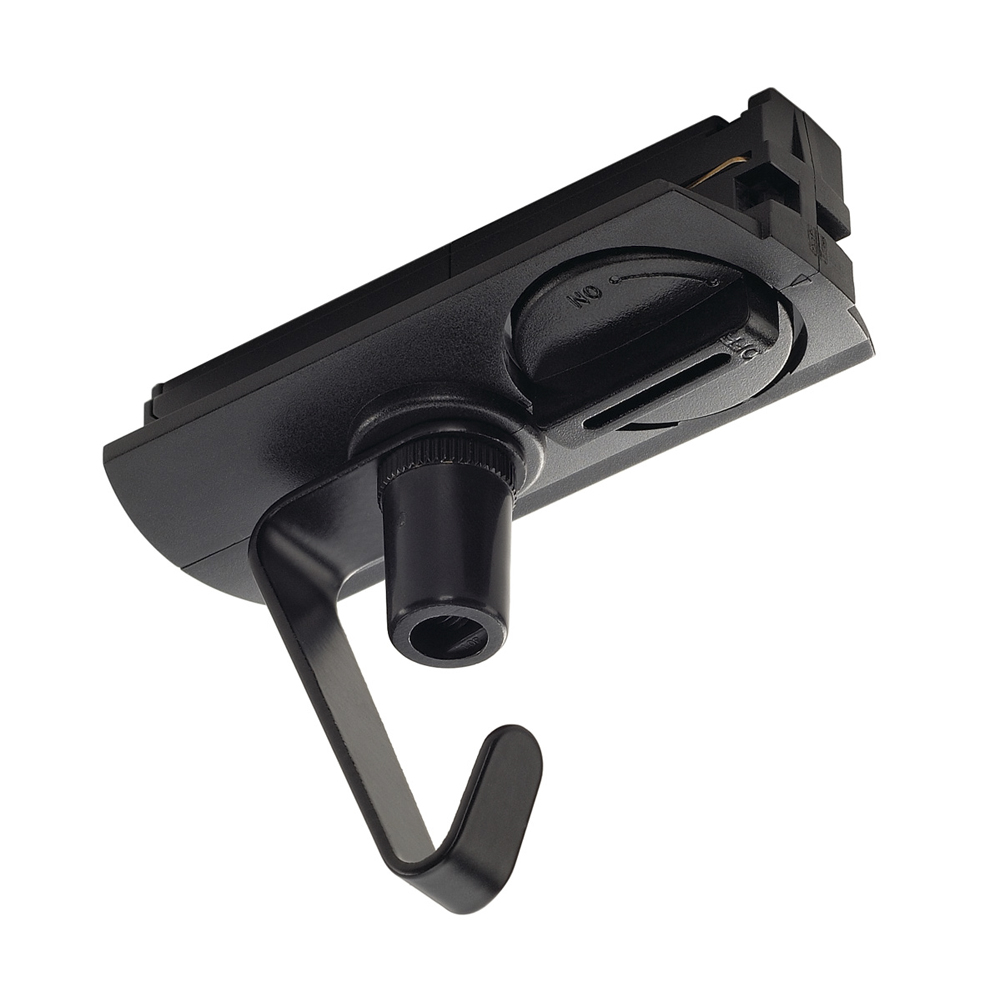Adapter für 1-Phasen-Hochvolt-Schiene, schwarz, elektrisch, mit Haken