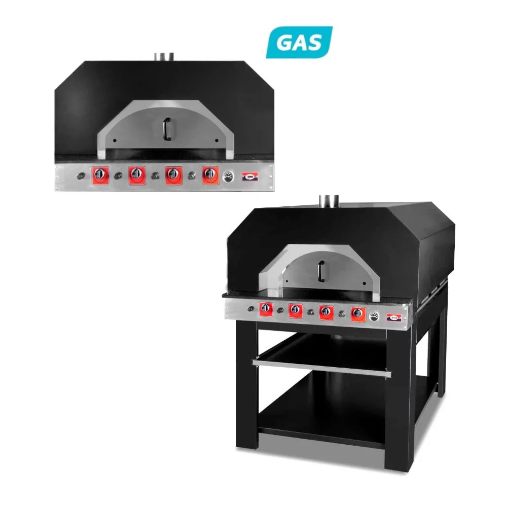 GMG Gas Pizzaofen PFG-TN, 1 Kammer für 9-12 Pizzen à Ø 30cm, Erdgas