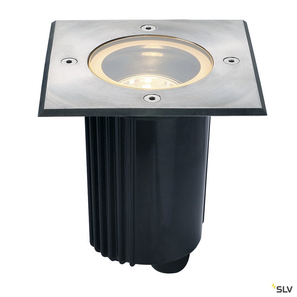 DASAR® 115, Outdoor Bodeneinbaustrahler, QPAR51, IP67, eckig, edelstahl 316, max. 35W