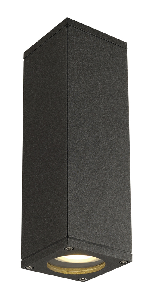 THEO UP-DOWN OUT Wandleuchte, eckig, anthrazit, GU10, max. 2x35W