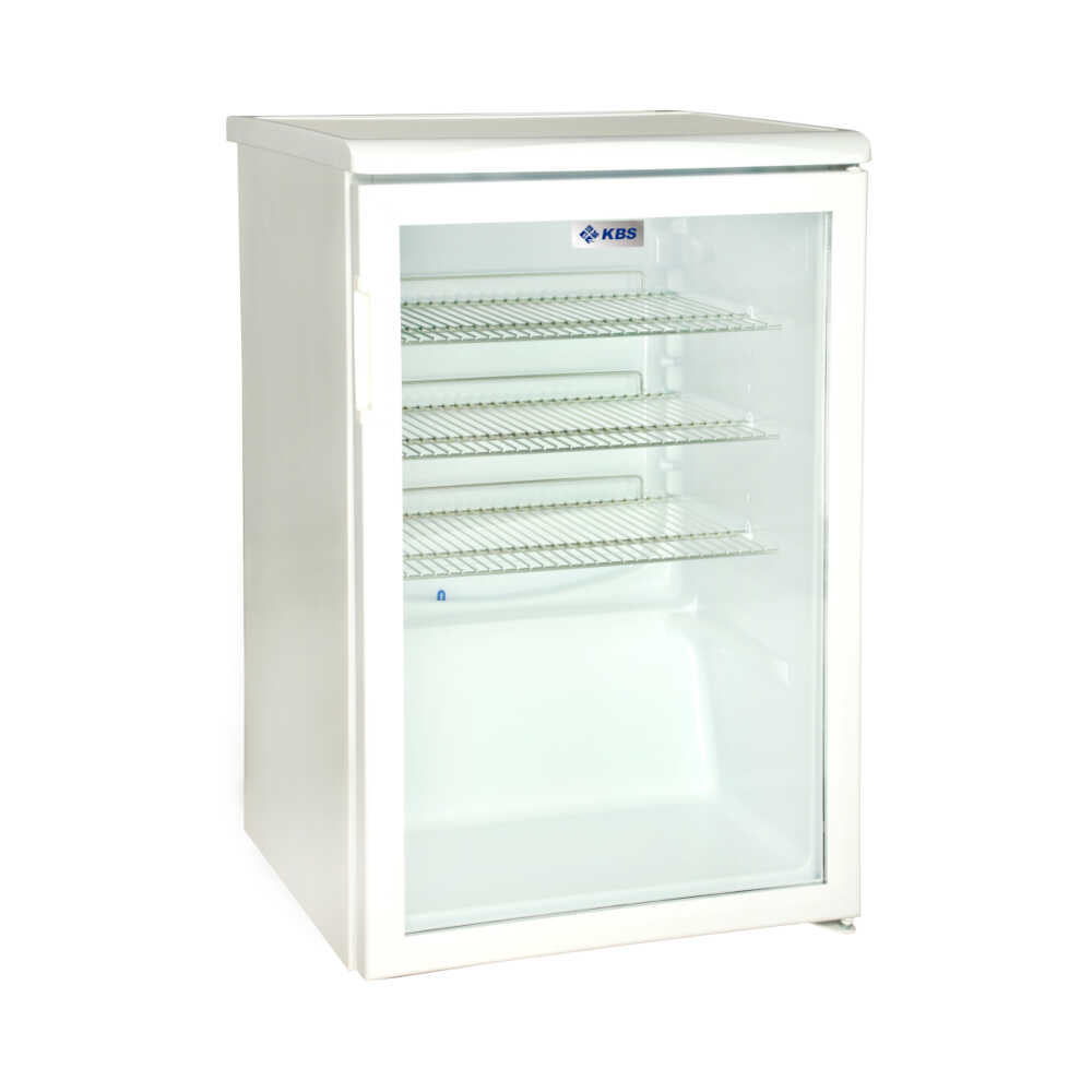 KBS Glastürkühlschrank K 140G weiß, stille Kühlung, 130 Liter
