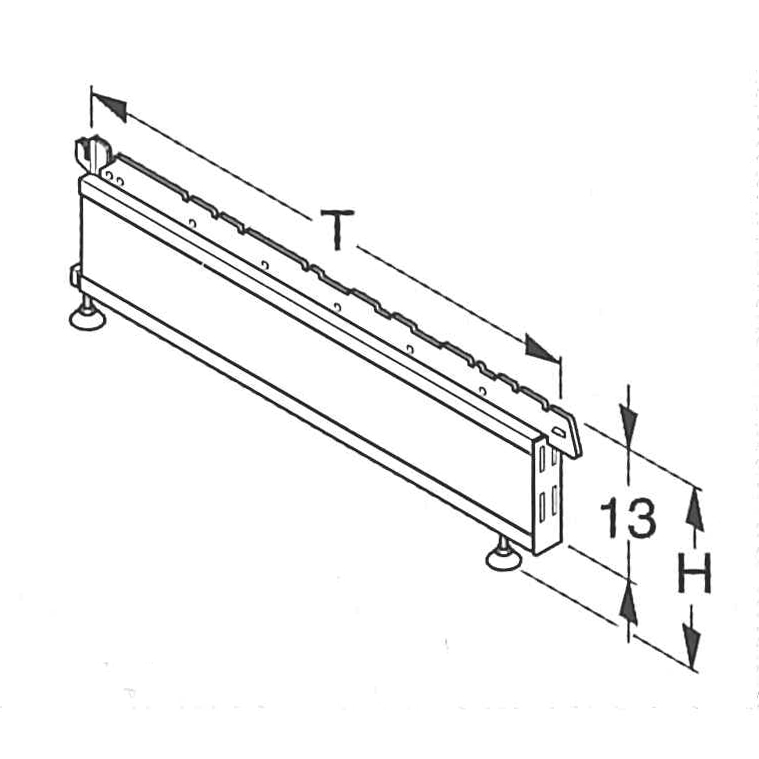 Tegometall Fußteil H 16 AS, höhenverstellbar