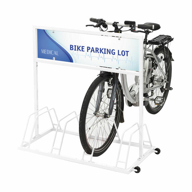 Fahrradständer „Plazar“ mit Werbefläche, 4 Einstellplätze