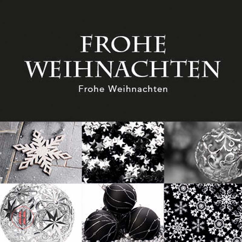 Weihnachtsetiketten weiße Schrift - Frohe Weihnachten