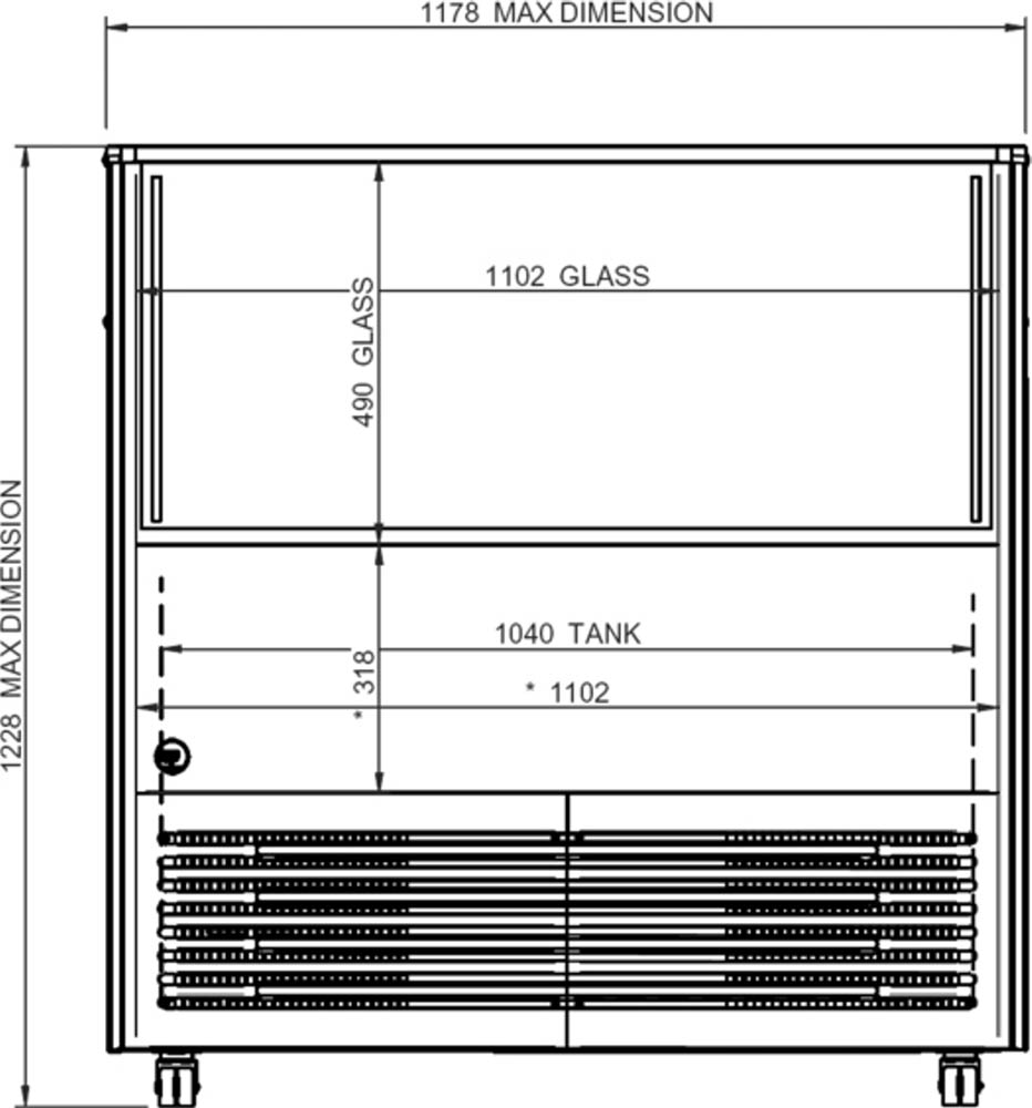 Speiseeis-Vitrine Delight 6 Lite, Breite 1178 mm - iarp