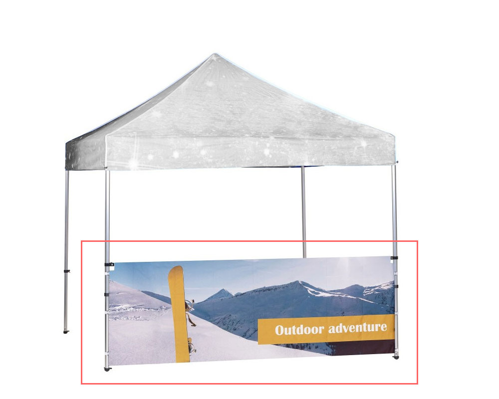 Zeltwand halbflächig - Messezelt Faltpavillon
