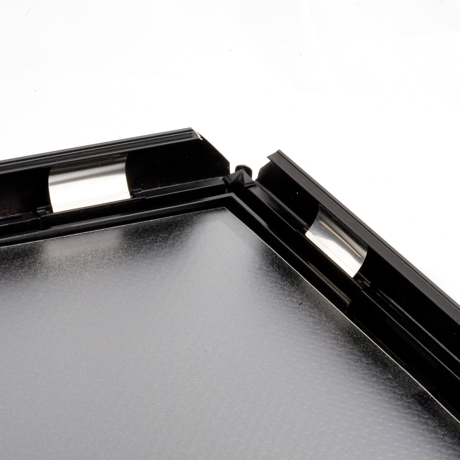 Klapprahmen Kunststoff schwarz, 25 mm Profil, Gehrung