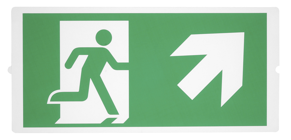 P-LIGHT Emergency , stair signs for areal light, green