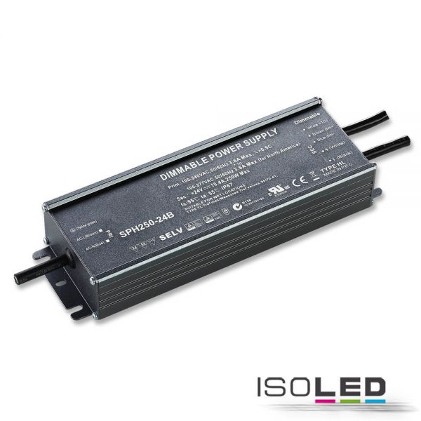 Trafo 24V/DC, 0-250W, 1-10V dimmbar, IP67