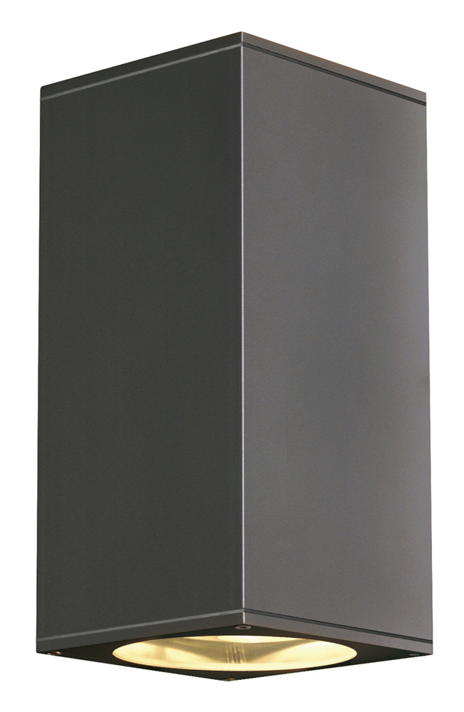 BIG THEO UP/DOWN OUT Wand- leuchte, eckig, anthrazit, ES111, max. 2x75W