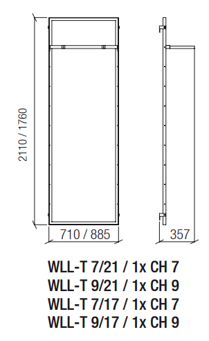 LL Wandelement WLL-T 7/21 / 1x CH 7