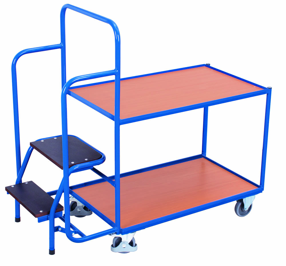 VARIOfit Kommissionierwagen mit 2 Ladeflächen, niedrig