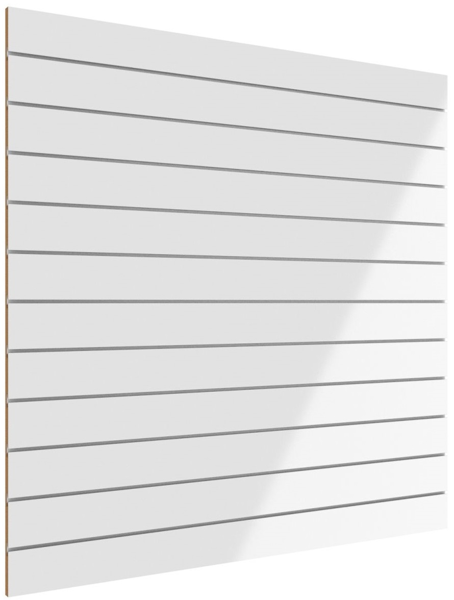 SPACEWALL® light Lamellenwand Hochglanz weiß inkl. Alu-Schienen