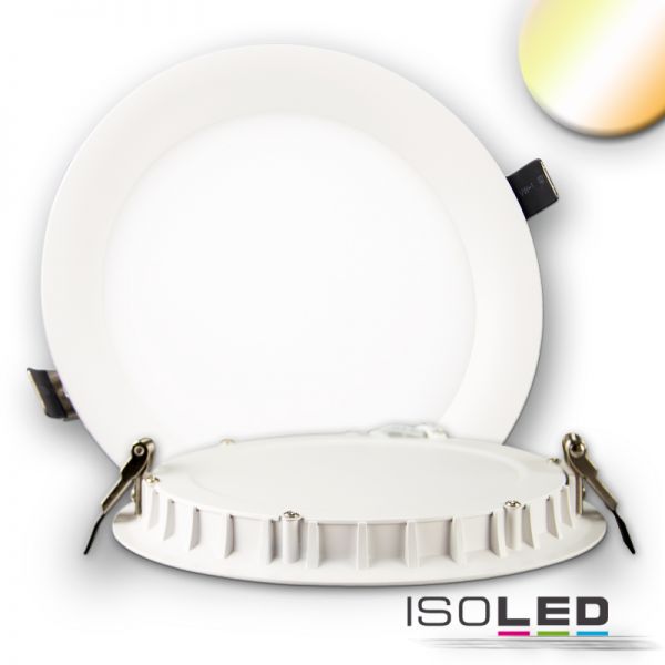 LED Downlight ColorSwitch 2600K|3100K|4000K, ultraflach, 24W, dimmbar
