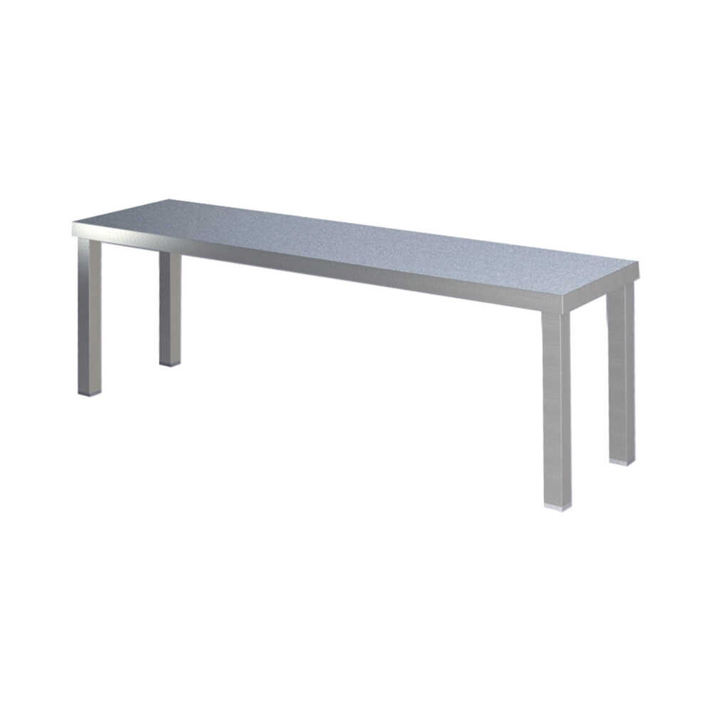KBS Edelstahl Aufsatzbord Pro, 1 Etage, 350 mm Tiefe, 400 mm Höhe