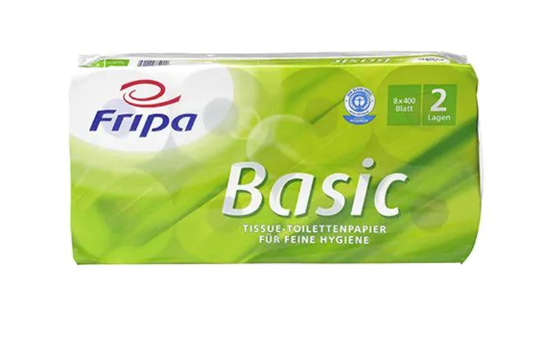 Toilettenpapier 2-lagig, "Basic" weiss, 400 Blatt pro Rolle, VPE= 48 Rollen (6x 8)