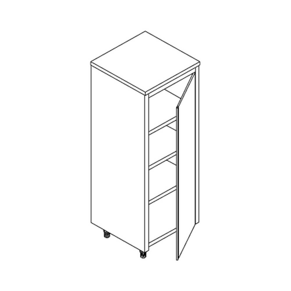 KBS Edelstahl Geschirrschrank PRO, mit Flügeltür, 700 x 700 x 1500 mm