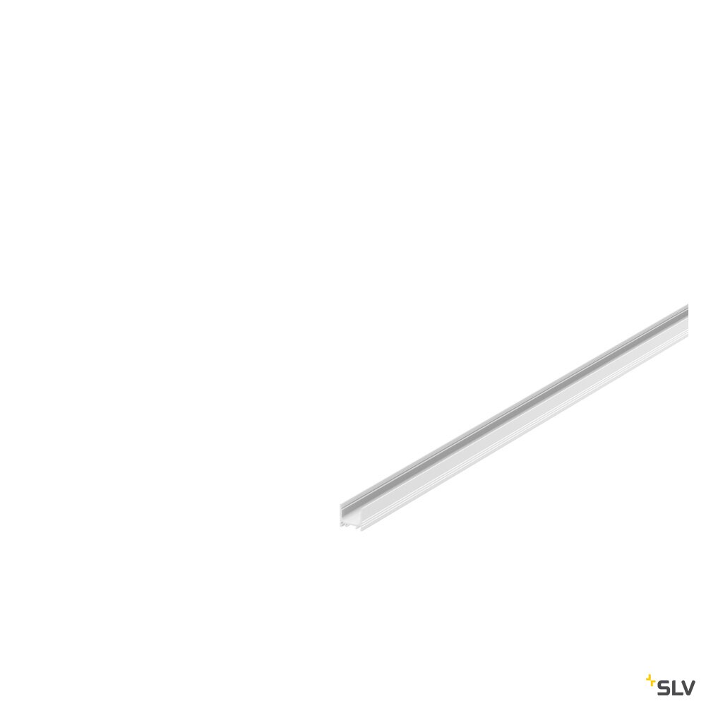 GRAZIA 10, Aufbauprofil, LED, standard, gerillt, 2m, weiß