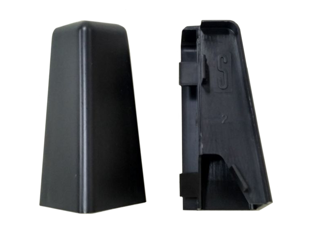 Außenecke schwarz 58er 2St., Equipped Ecken 58 mm Höhe
