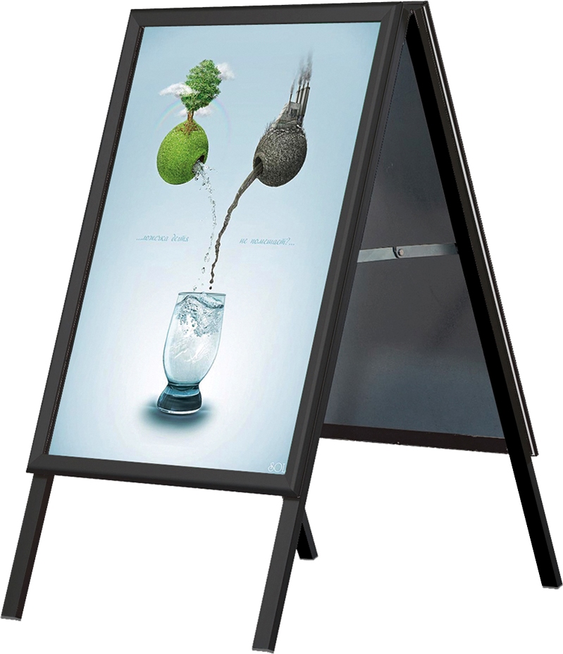 Kundenstopper Classic Outdoor wasserfest, schwarz