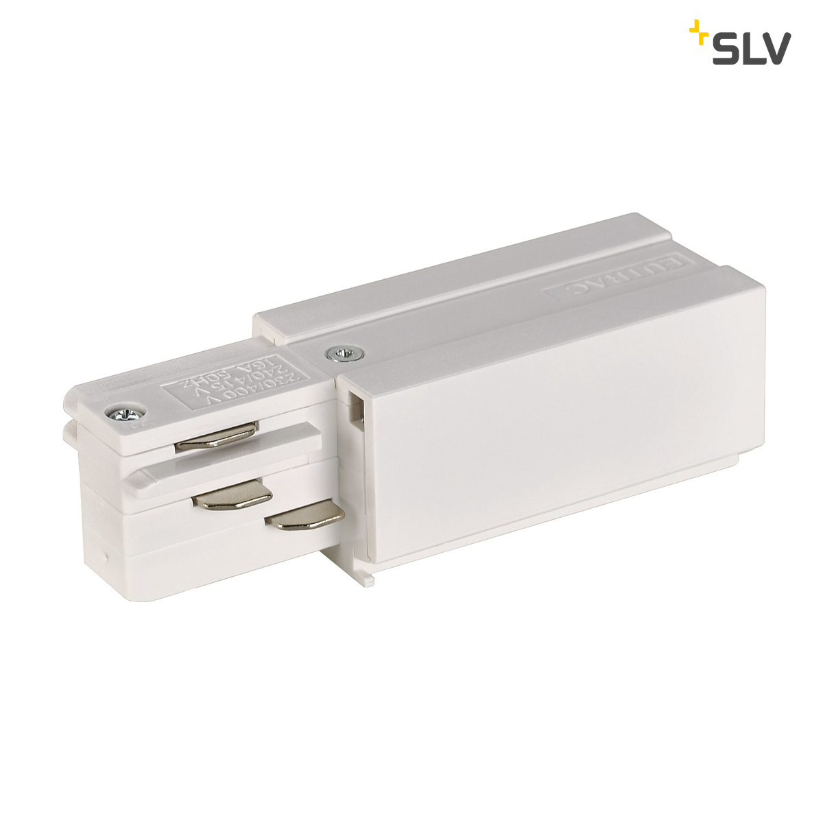 EUTRAC Einspeiser für 3-Phasen-Hochvolt-Aufbauschienen, rechts, verkehrsweiß