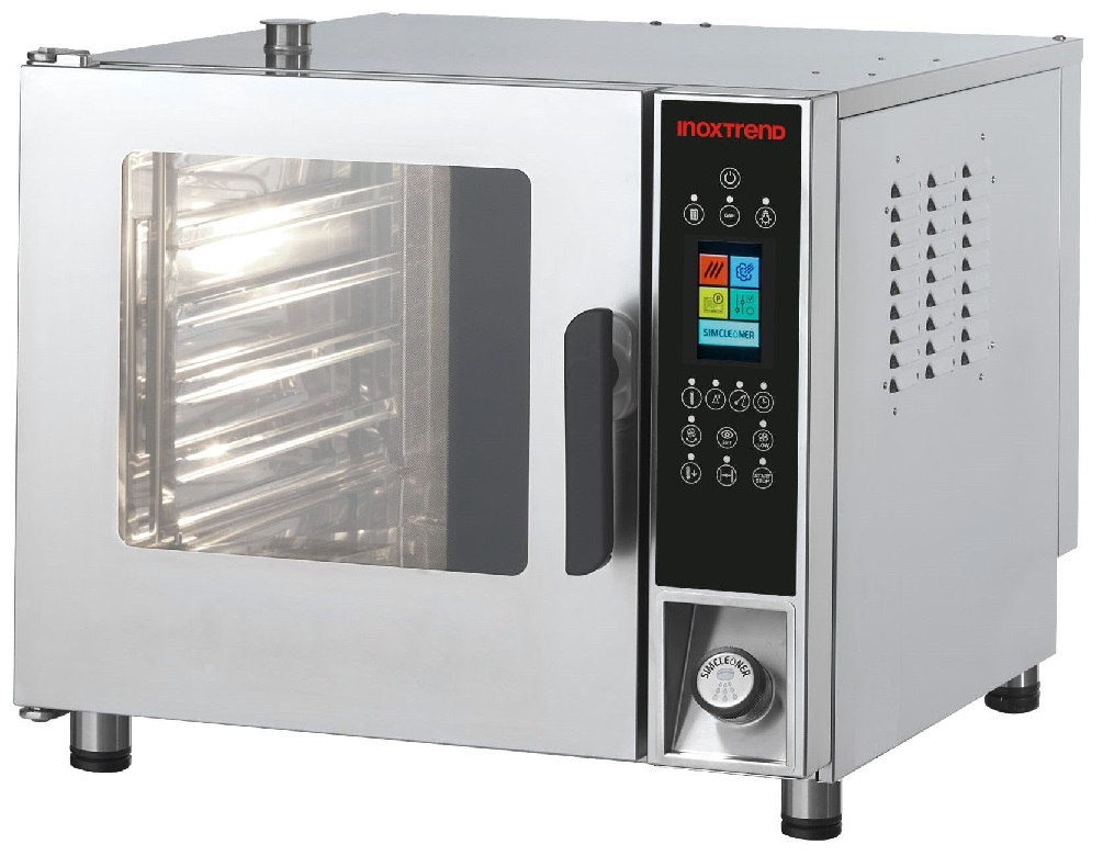 Inoxtrend Elektro-Kombidämpfer RDT-105E mit Reinigungssystem - 5 GN 1/1, Längseinschub, 6,0KW / 400V