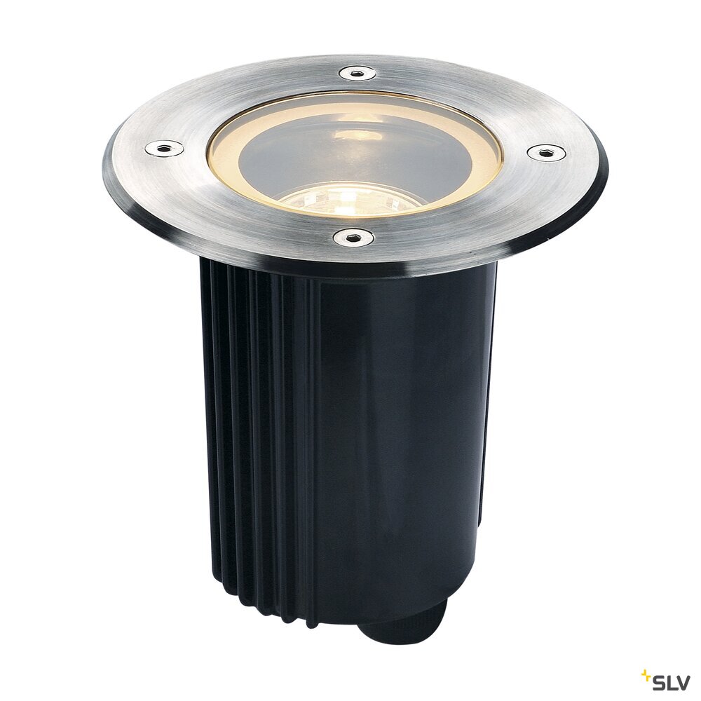 DASAR® 115, Outdoor Bodeneinbaustrahler, QPAR51, IP67, rund, edelstahl 316, max. 35W