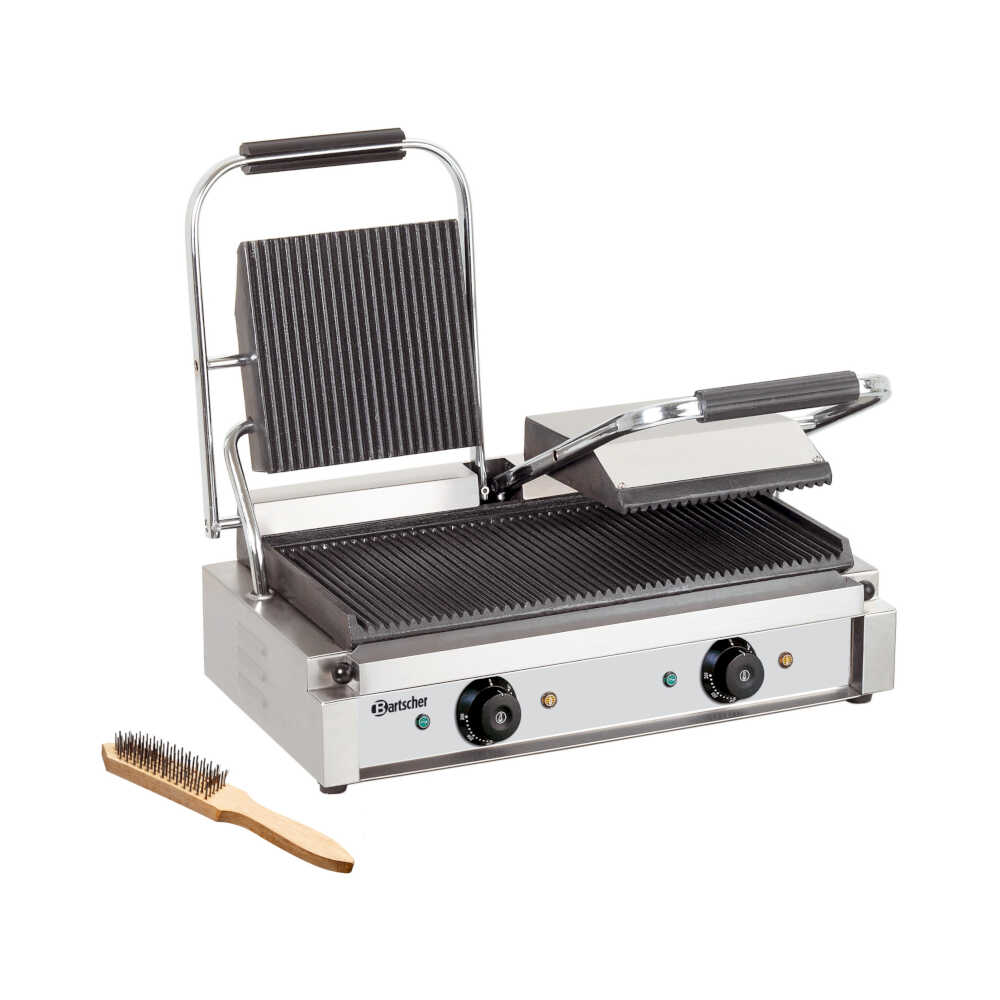 Bartscher Kontaktgrill 3600 2R, Grillfläche 470x23 cm, 3600 Watt, 230V