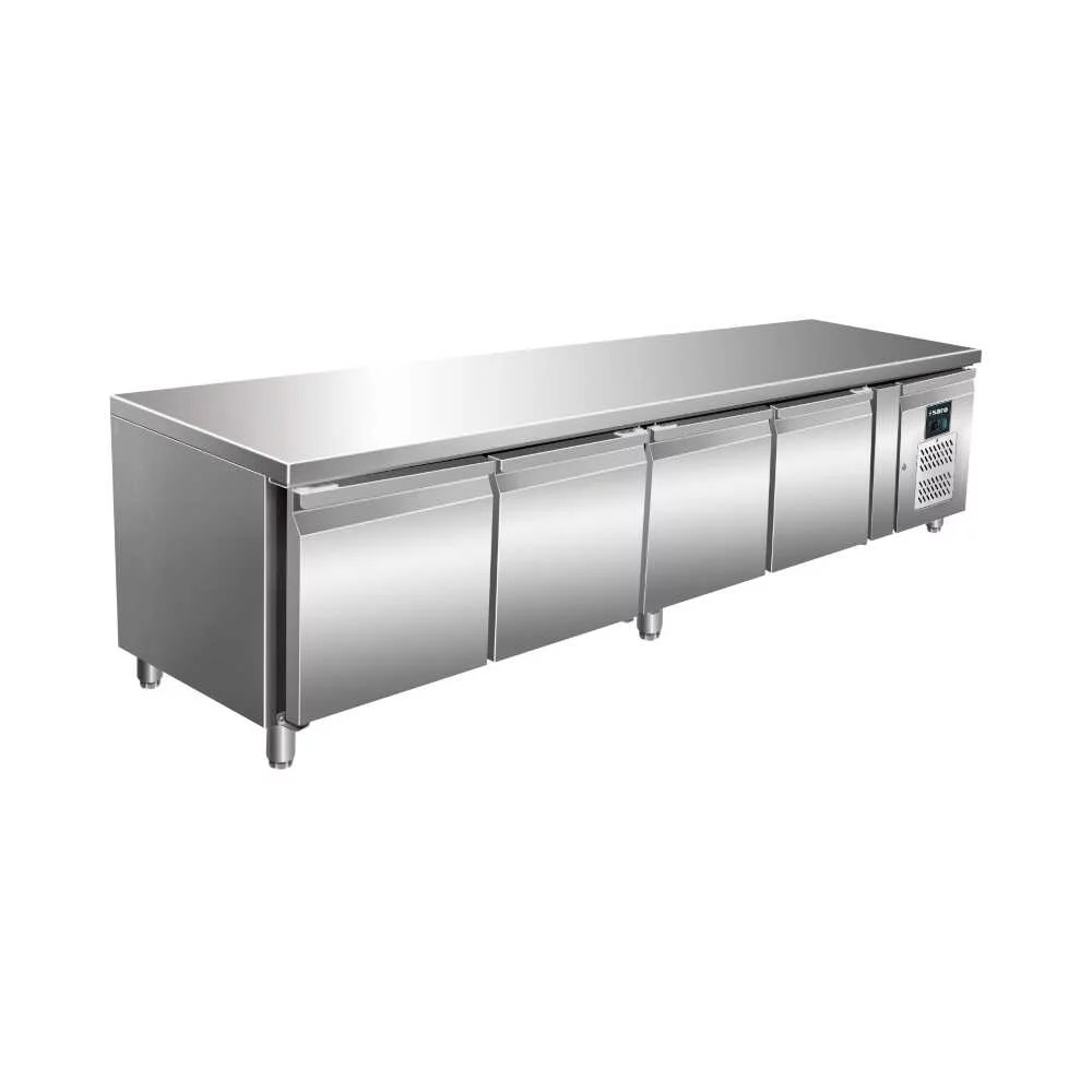 Saro Unterbaukühltisch UGN 4100 TN, mit 4 Türen, -2/+8°C, 2230 x 700 x 650mm
