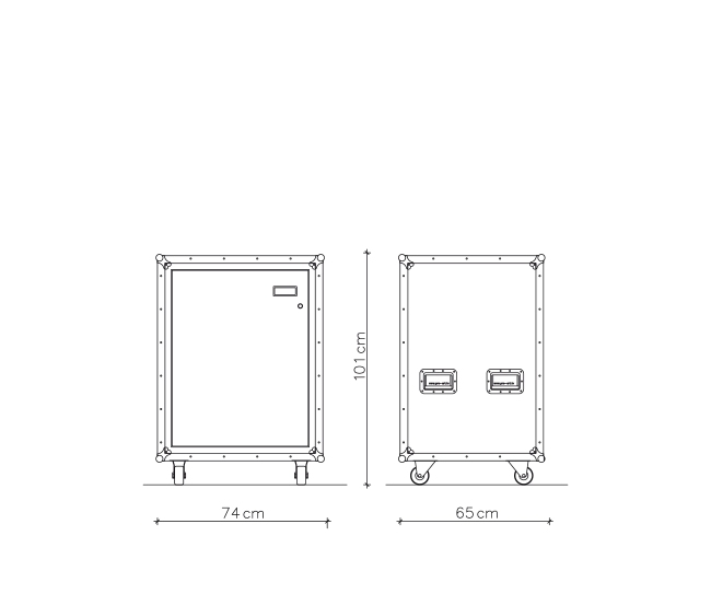 Pro Art Kitcase Beistellschrank niedrig - Innenbreite von 60 cm