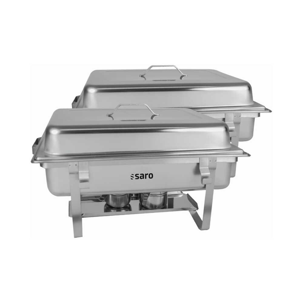 Saro Chafing Dish Twin-Pack ELENA, 2x GN1/1, Edelstahl, 2x 590 x 357 x 292 mm