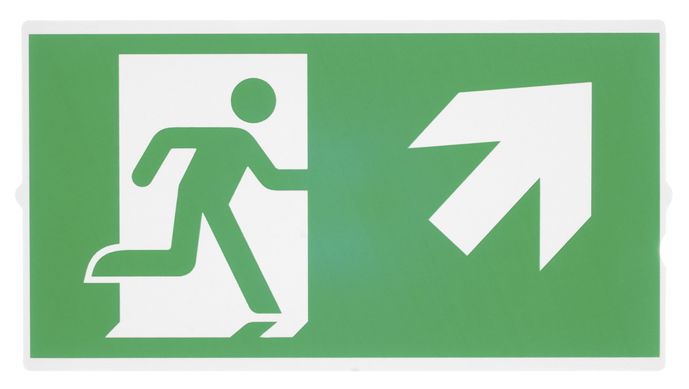 P-LIGHT Emergency stair sign, small, green