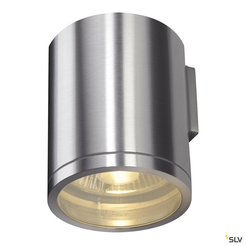 ROX, QPAR11, Outdoor Wandleuchte, alu gebürstet, max. 50W, IP44