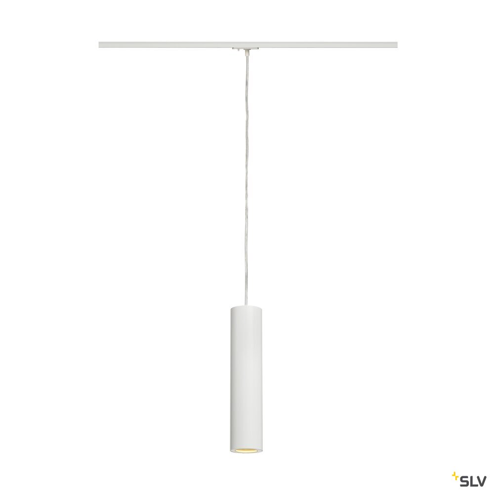 ENOLA B, Pendelleuchte für Hochvolt-Stromschiene 1-Phasen, QPAR51, weiß, max. 50W, inkl. 1Phasen-Adapter weiß