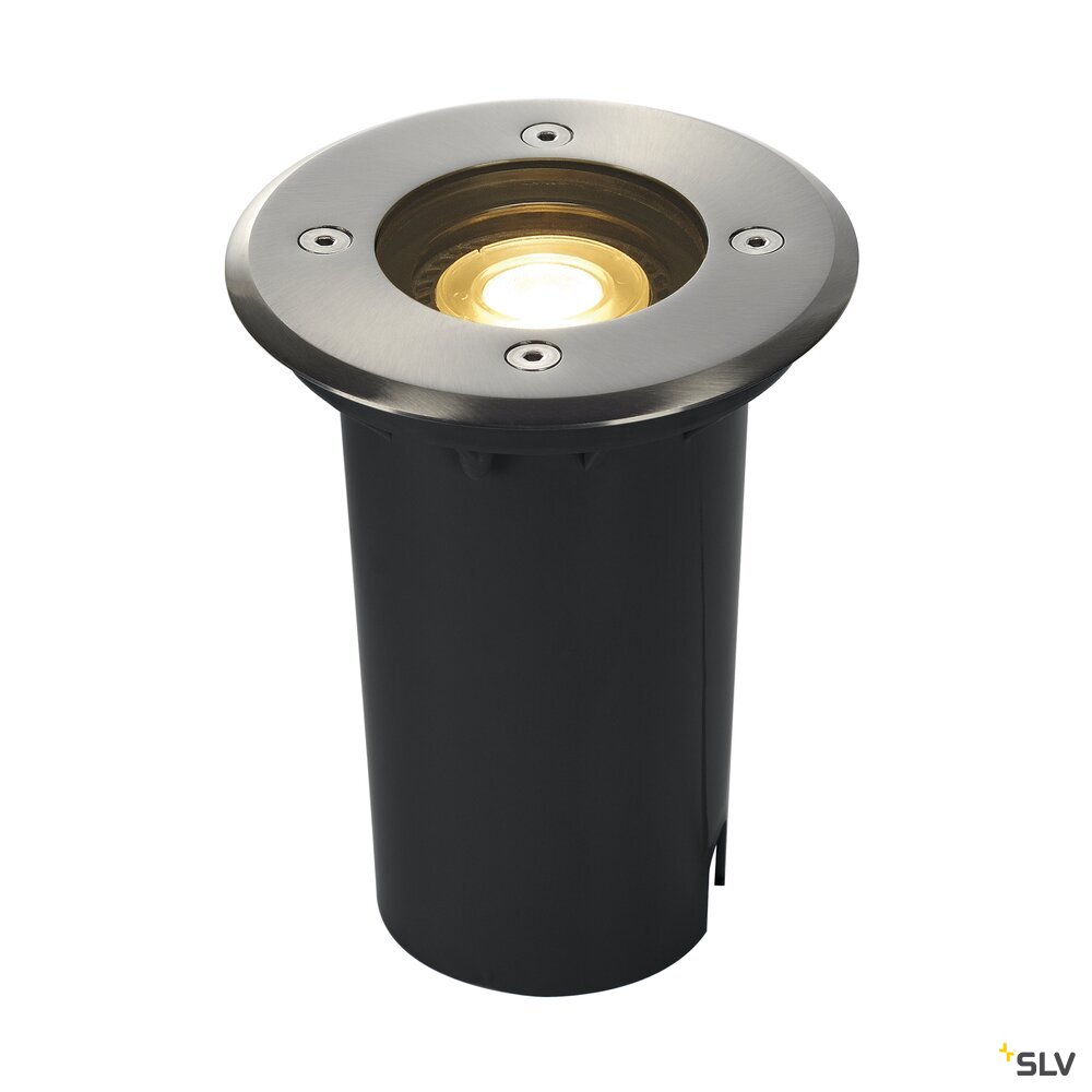 SOLASTO, Outdoor Bodeneinbauleuchte, LED GU10 51 mm, IP67, rund, edelstahl, max. 6W