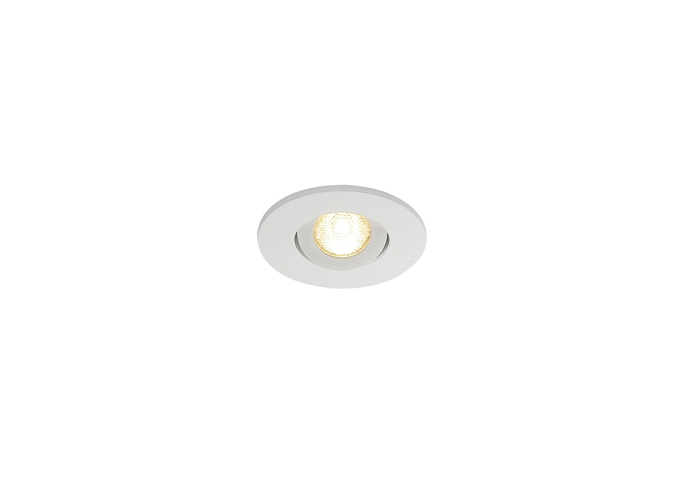 NEW TRIA MINI DL ROUND Set Downlight, mattweiss, 30°, 3000K, inkl. Treiber, Clipfed.