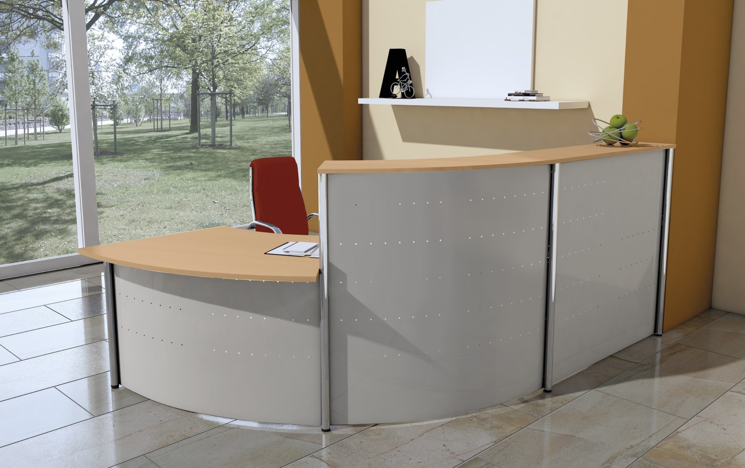Genua Kompakt-Theke mit Anbau - bis 400 cm