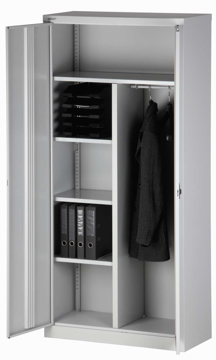 Bisley Flügeltürenschrank Universal - mit Garderobeneinsatz 40cm Tiefe