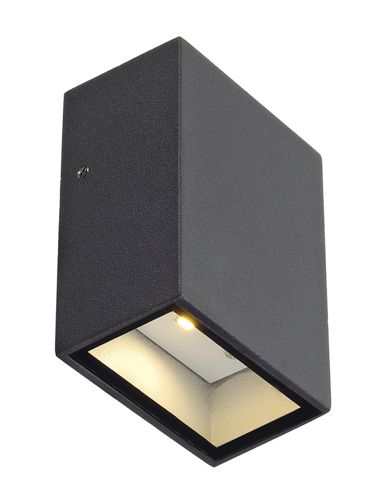 QUAD 1 Wandleuchte, eckig, anthrazit, LED, 1x3W, 3000K