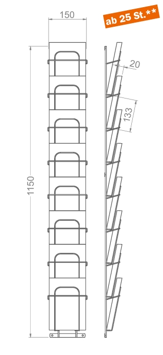 DIN A5 - 148mm x 210mm - 8x Hochformat – PA51 - SILBER