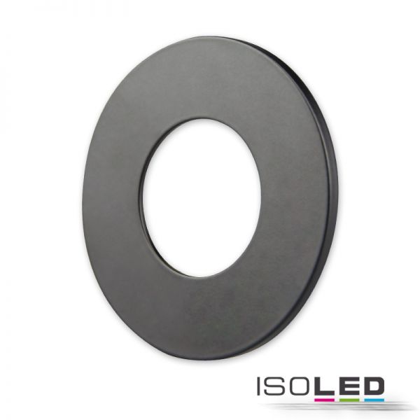 Cover Aluminium rund schwarz matt für Einbaustrahler Sys-68