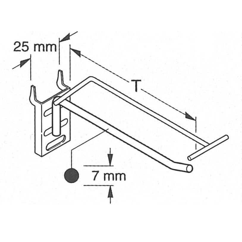 Tegometall Halter schwer mit Etikettenhalter