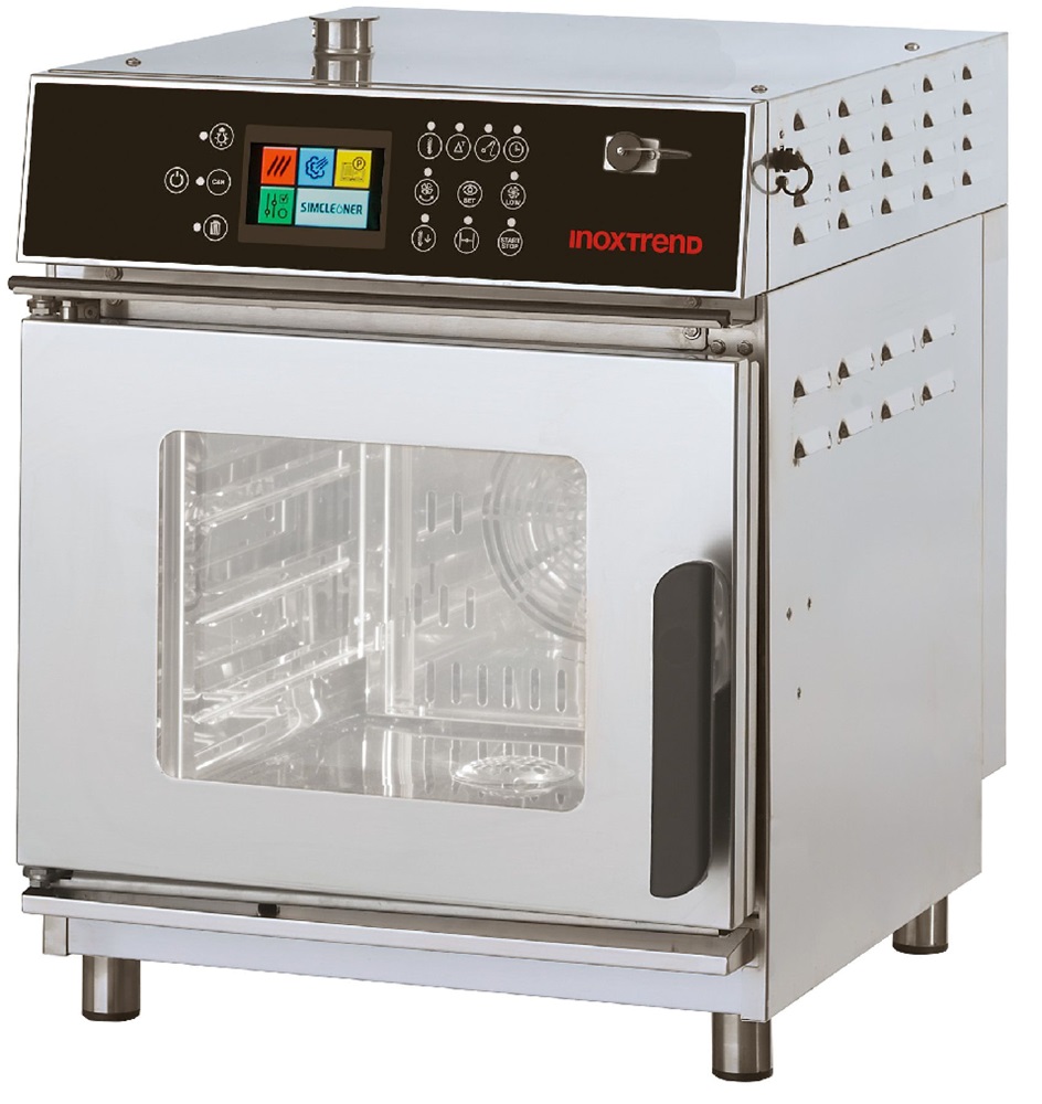 Inoxtrend Kompakt Kombidämpfer RDT-304E mit Reinigungssystem, 4x GN2/3, 4,3KW / 400V
