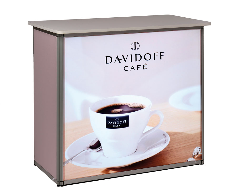 LED Viereck-Falttheke, 1 x 926 x 856 | Durchlicht | 2 x 427 x 856 | Auflicht