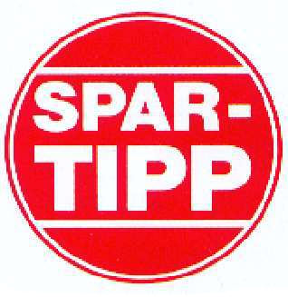 Werbeschild Spar-Tipp